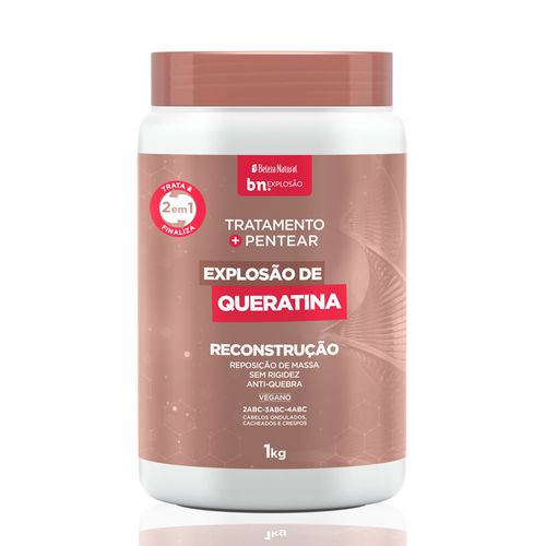 Creme de Pentear e Tratamento Explosão de Queratina 2 em 1 1Kg | bn.Cachos Creme de Pentear e Tratamento Explosão de Queratina 2 em 1 1Kg | bn.Cachos